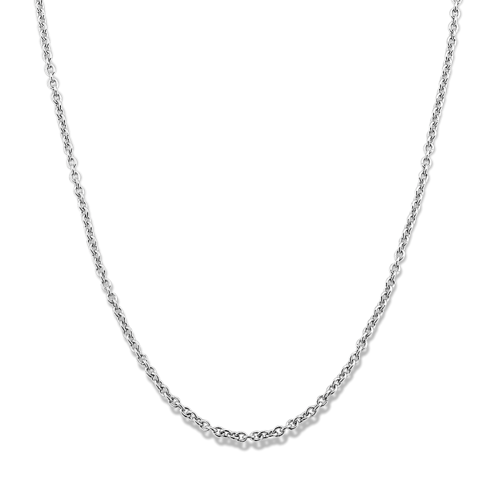 30'' 14K White Gold Cable Chain (1.4mm)