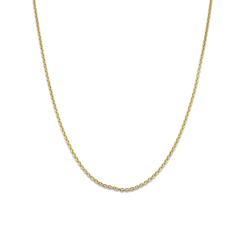 Round Cable Chain in 14k Yellow Gold (18 in)