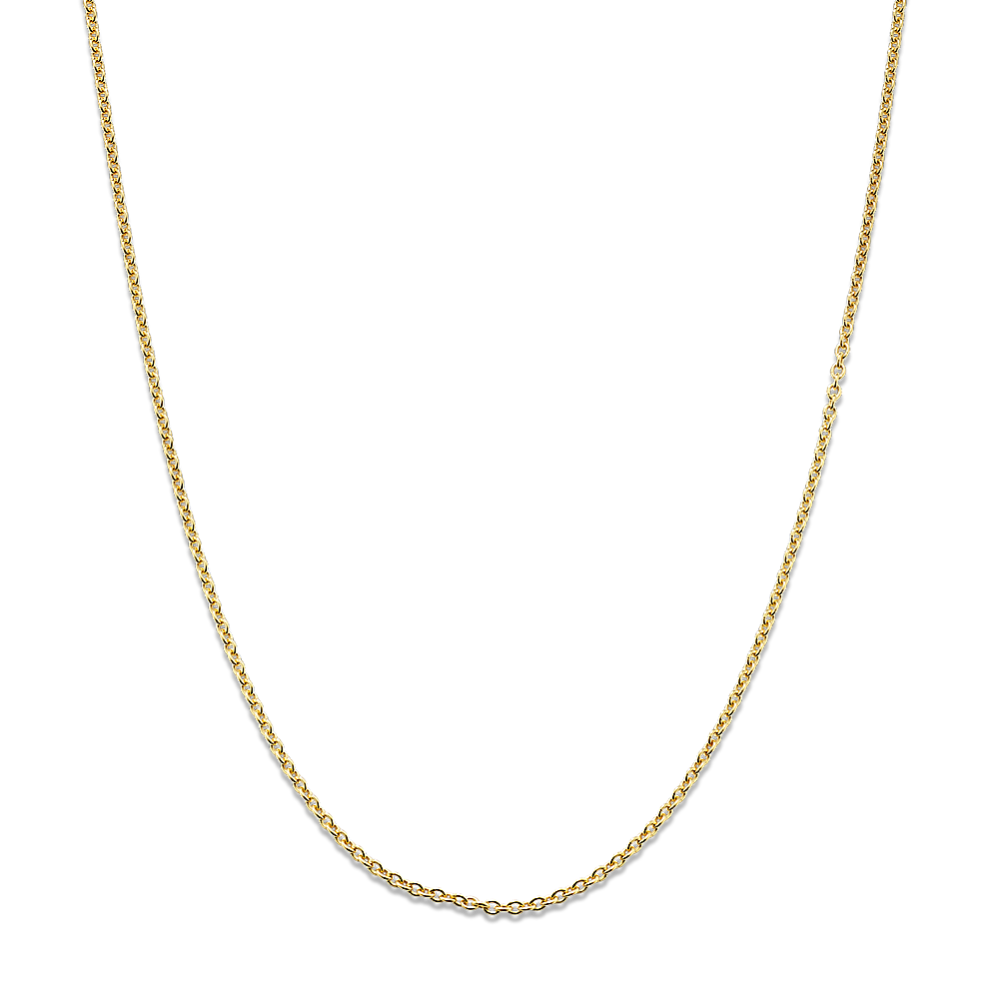 18in 14K Yellow Gold Cable Chain (1.4mm)