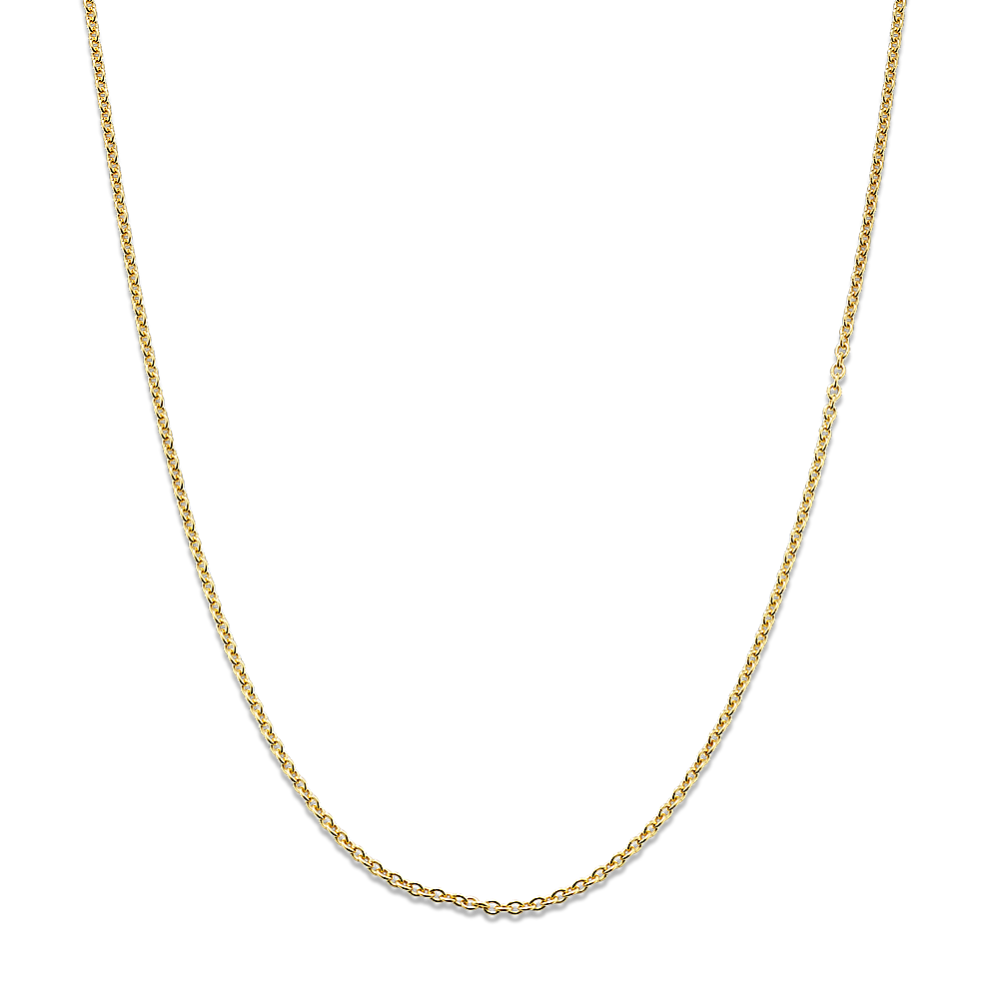 18in 14K Yellow Gold Cable Chain (1.4mm) | Shane Co.