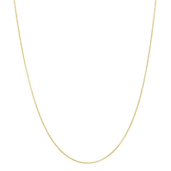 30'' 14K Yellow Gold Cable Chain (1.4mm)