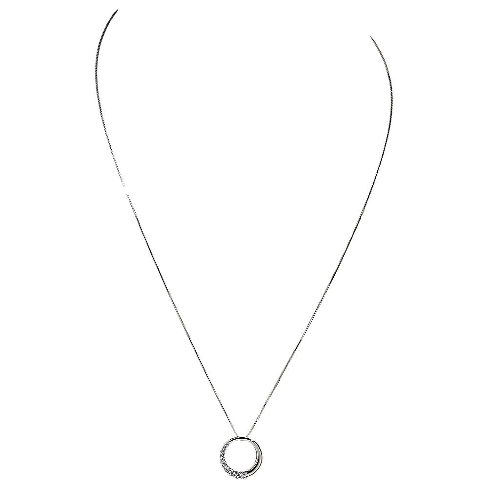 Wanderlust Diamond Circle Pendant (18 in) Shane Co.