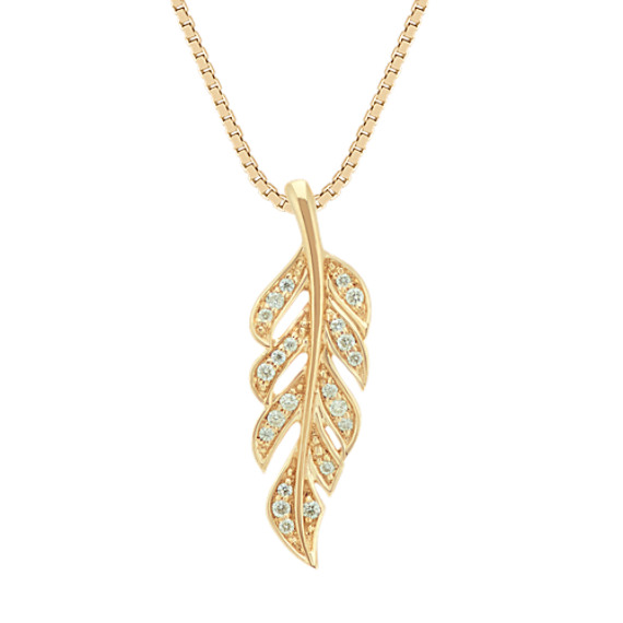 gold leaf pendant necklace