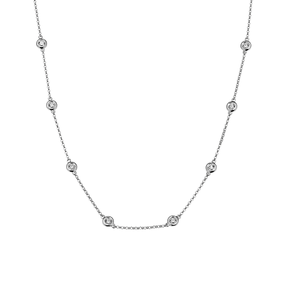 Alpine Natural Diamond Station Necklace (18 in)