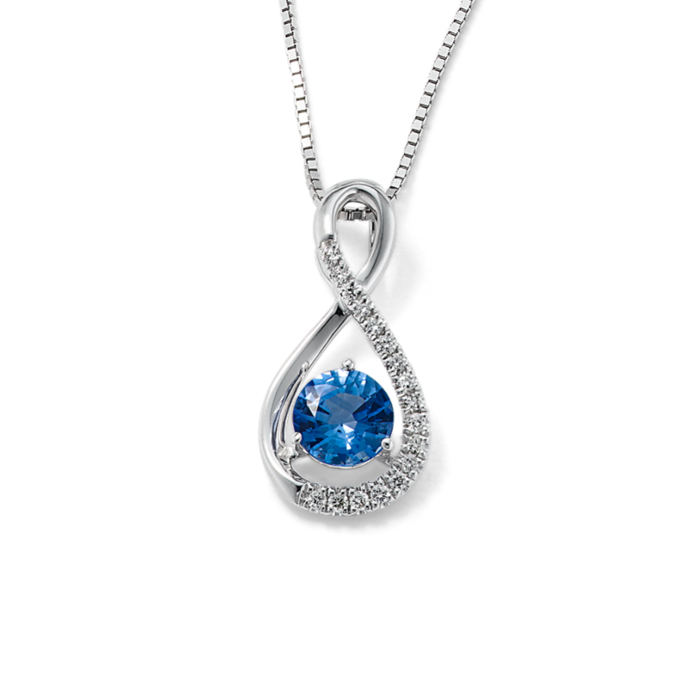 Ciel Sapphire & Diamond Infinity Pendant