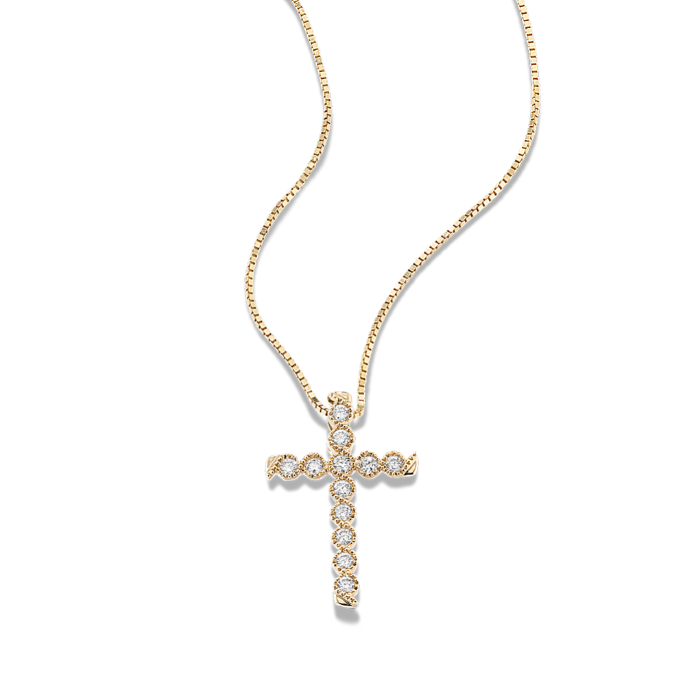 Rebecca Diamond Cross Pendant