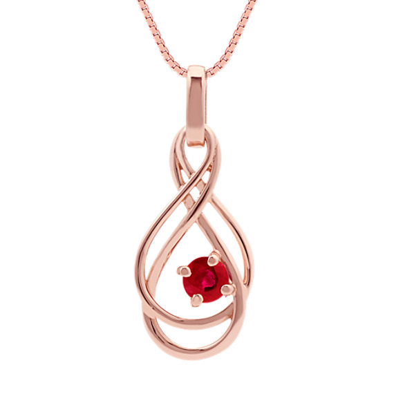 Round Ruby Swirl Pendant In 14k Rose Gold 18 Shane Co - Ruby And Diamond Swirl Pendant Round Ruby Swirl Pendant In 14k Rose Gold 18 Shane Co - Ruby And Diamond Swirl Pendant
