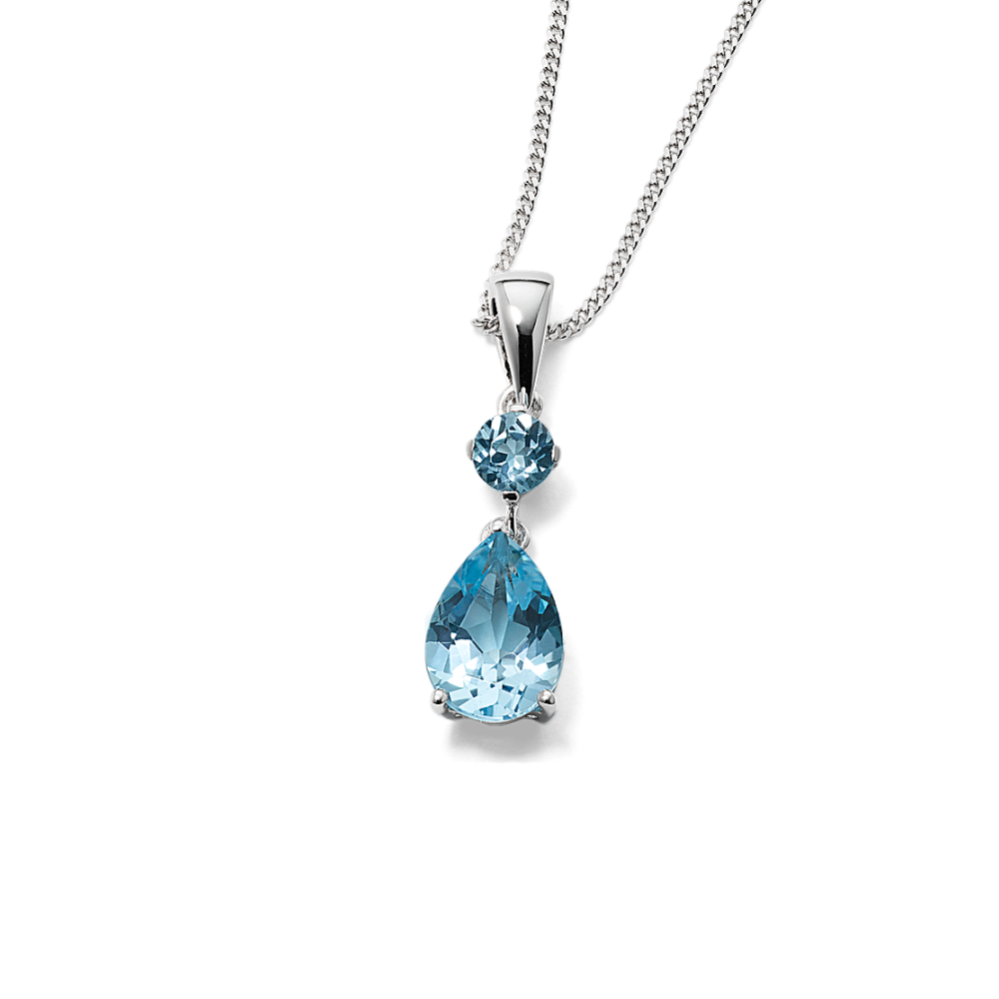 Somerset Sky Blue Topaz Pendant in Sterling Silver