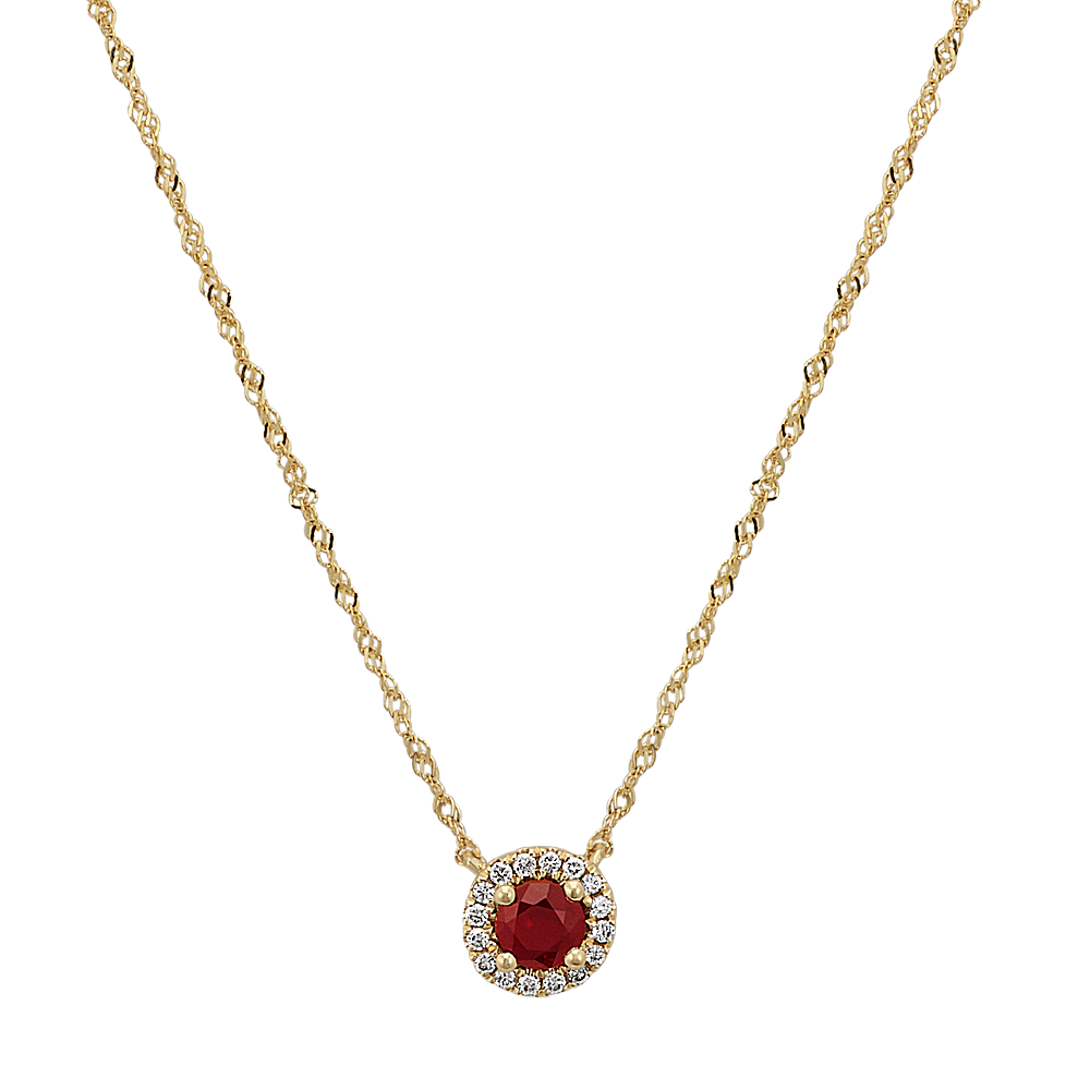 simple ruby necklace