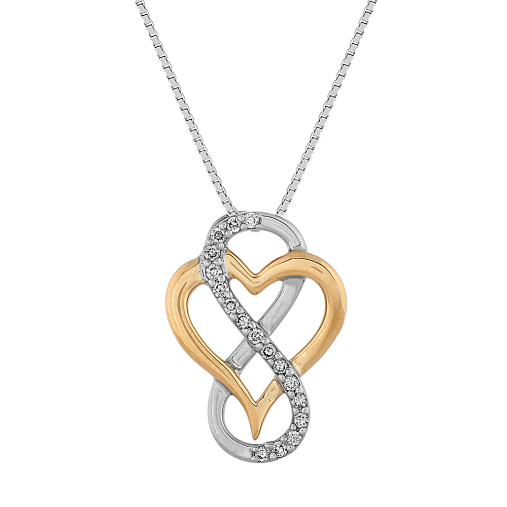 Sadie Infinity Heart Diamond Pendant
