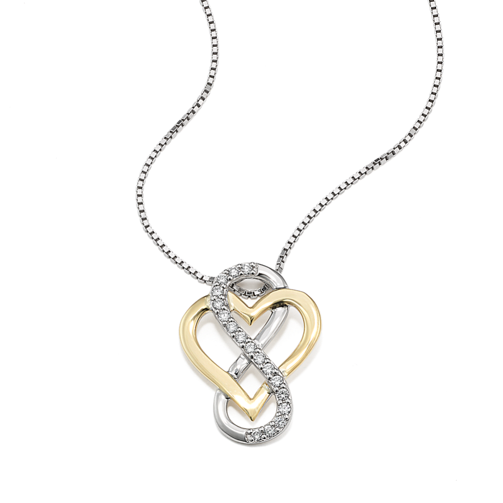Sadie Infinity Heart Diamond Pendant