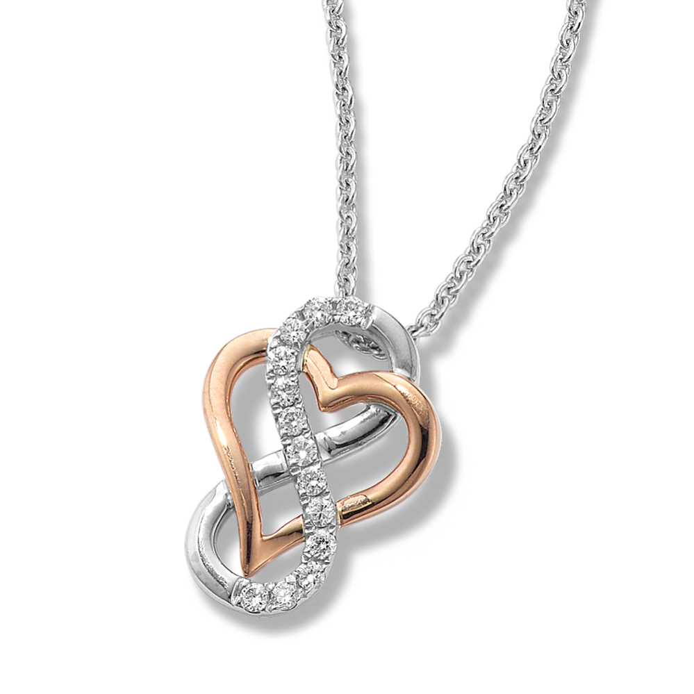 Infinity heart diamond on sale necklace