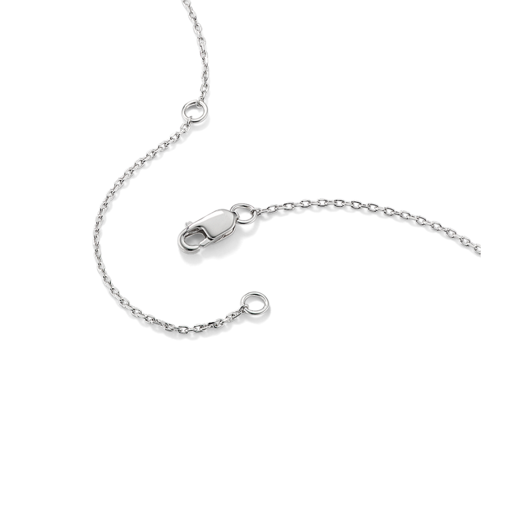Holland Sapphire Infinity Necklace in Sterling Silver (18 in)