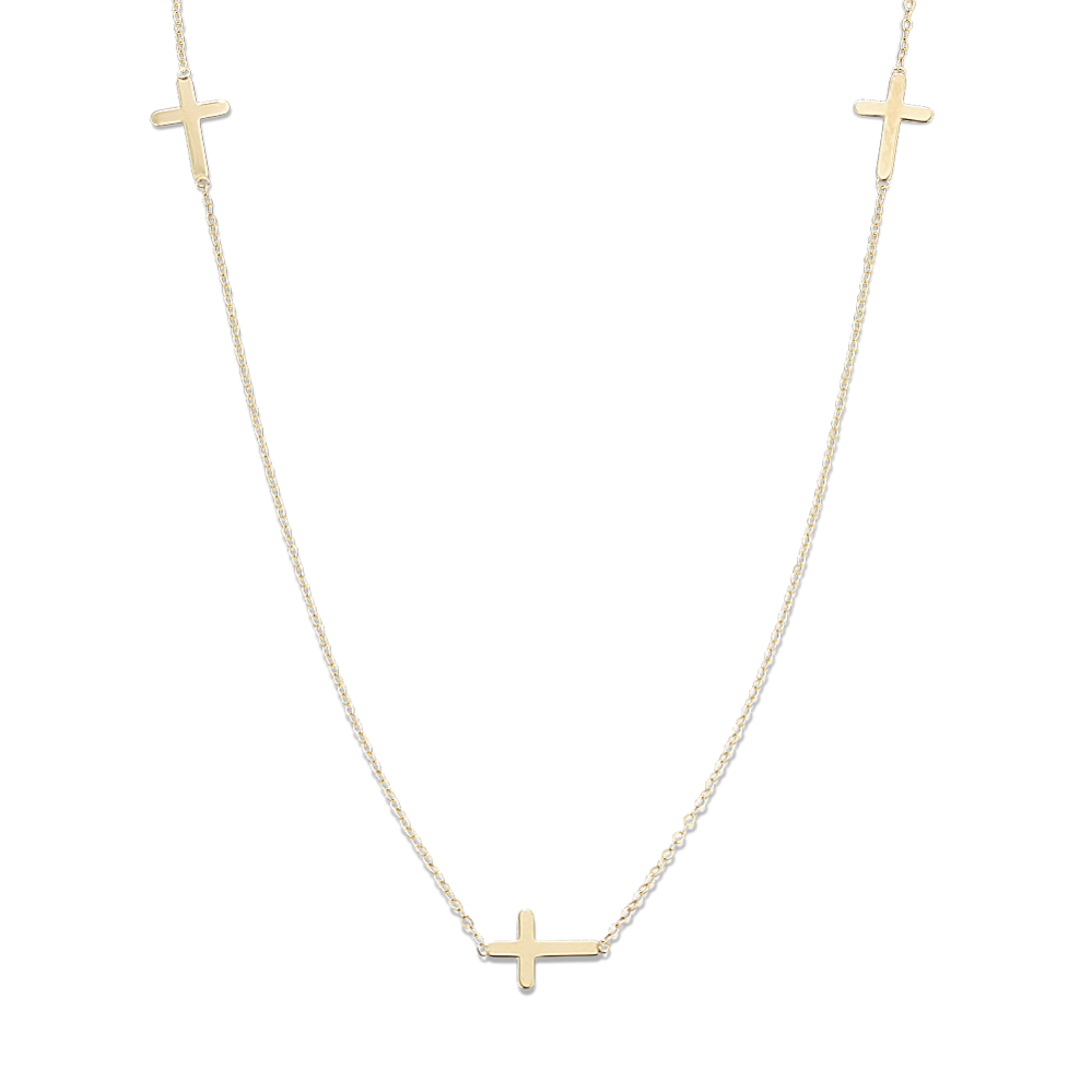 Shiloh 14K Yellow Gold Cross Necklace
