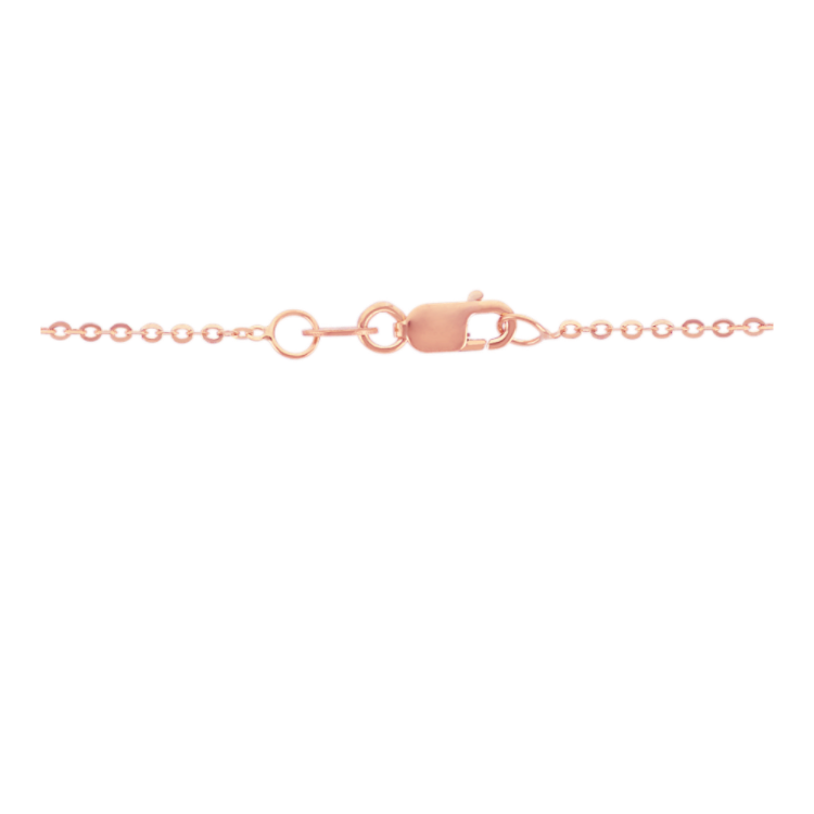 Sideways Cross Necklace in 14k Rose Gold (18 in)