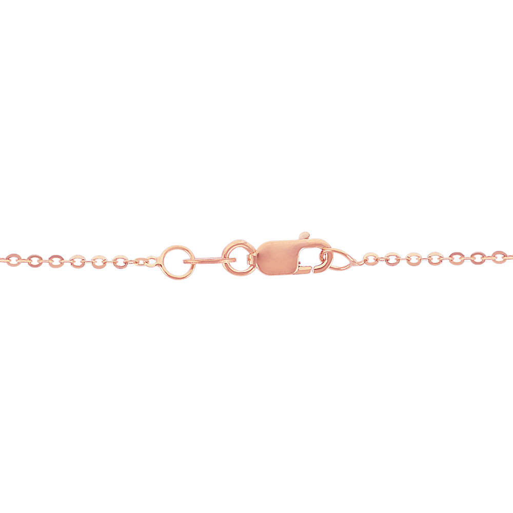 Sideways Cross Necklace in 14k Rose Gold (18 in) | Shane Co.