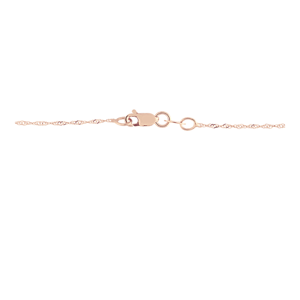 Singapore Chain in 14k Rose Gold (18 in) | Shane Co.