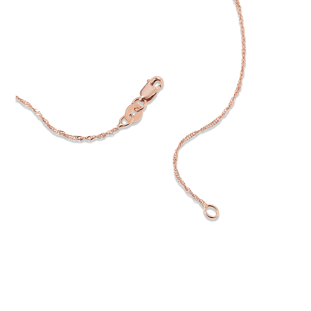 Singapore Chain in 14k Rose Gold (18 in) Shane Co.