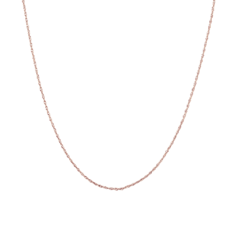 Singapore Chain in 14k Rose Gold (24 in)