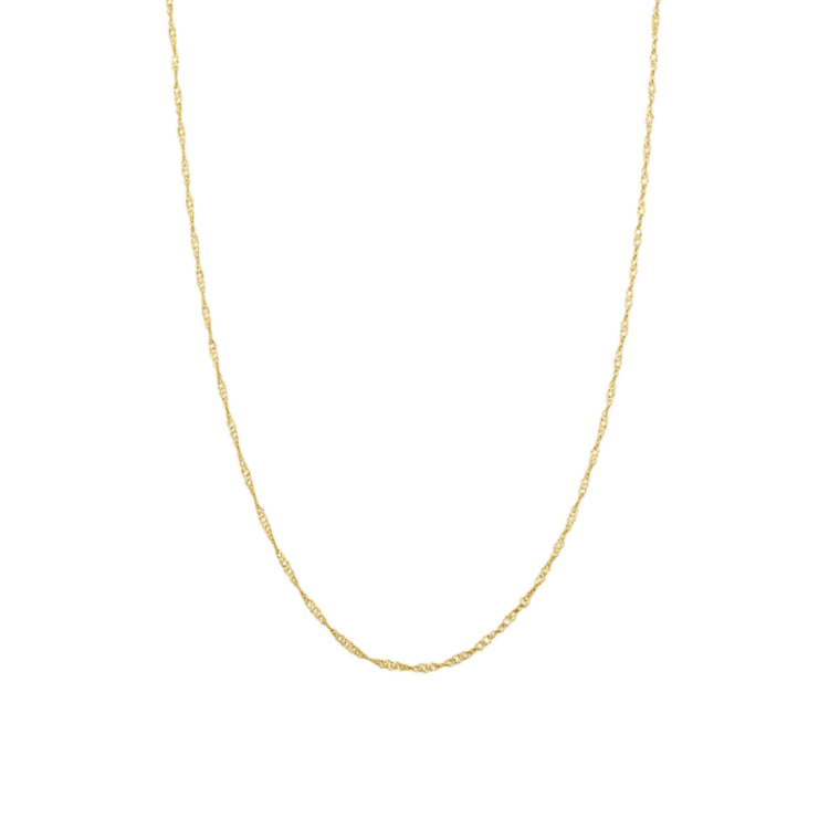 Singapore Chain in 14k Yellow Gold (20 in)