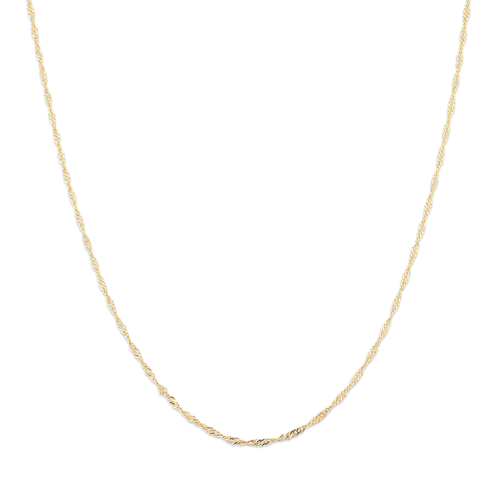 20'' 14K Yellow Gold Singapore Chain (1mm)