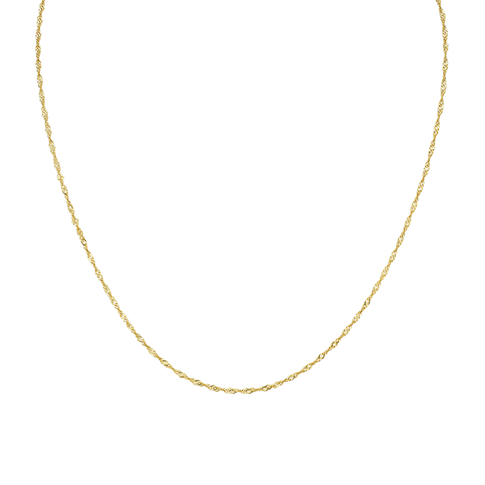 Singapore Chain in 14k Yellow Gold (24 in)