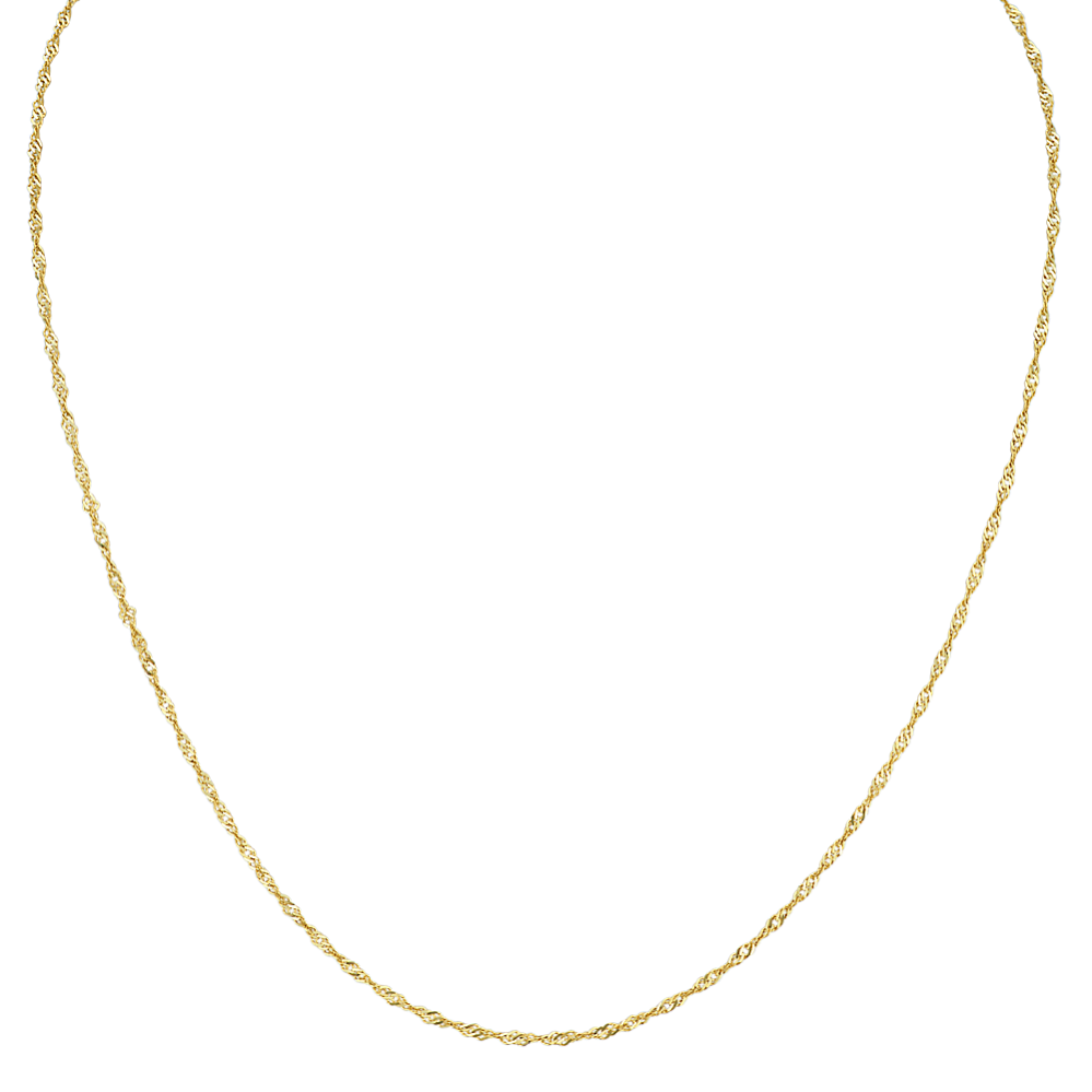 Singapore Chain in 14k Yellow Gold (24 in)