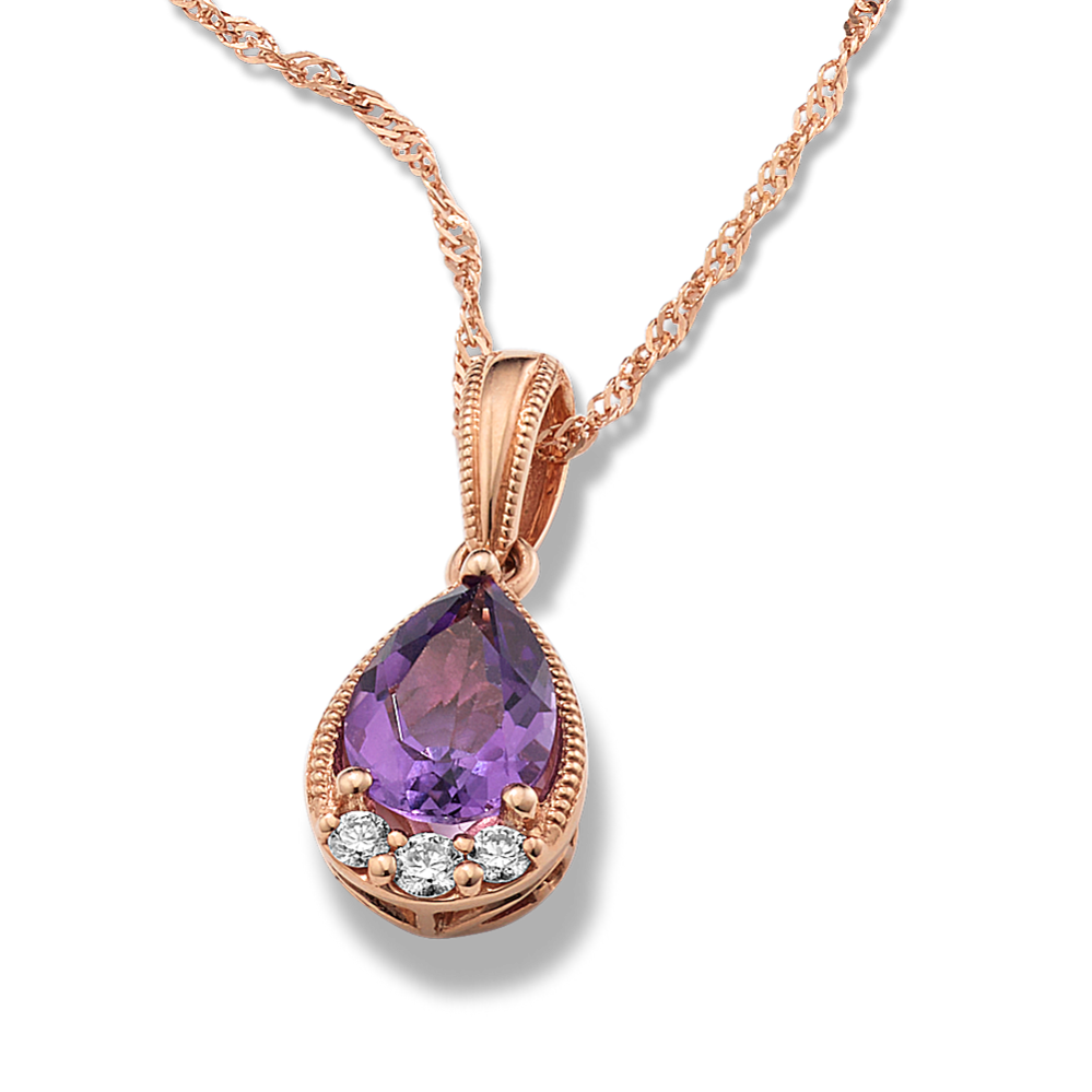 Sloane Amethyst & Diamond Pendant