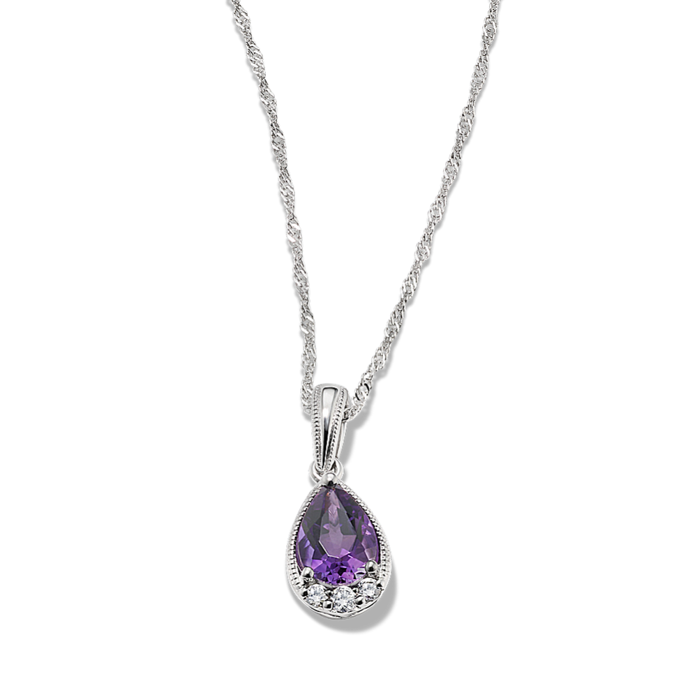Sloane Amethyst & Diamond Pendant