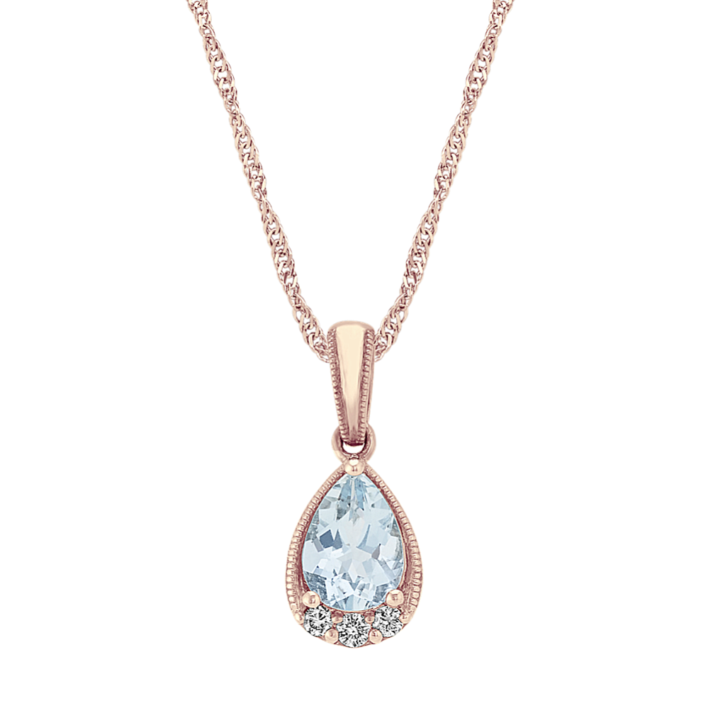 Sloane Aquamarine & Diamond Pendant