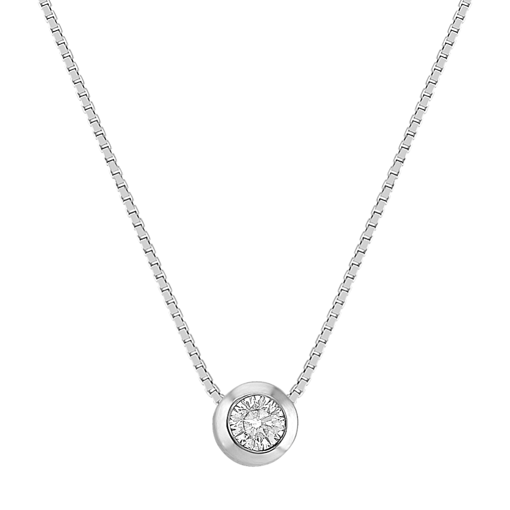Solitaire Diamond Pendant (18'')