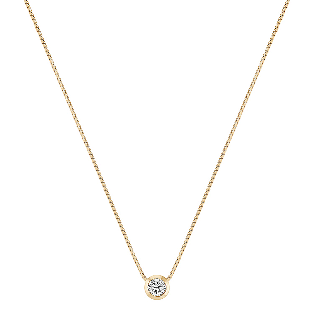 Solitaire Diamond Pendant (18'')