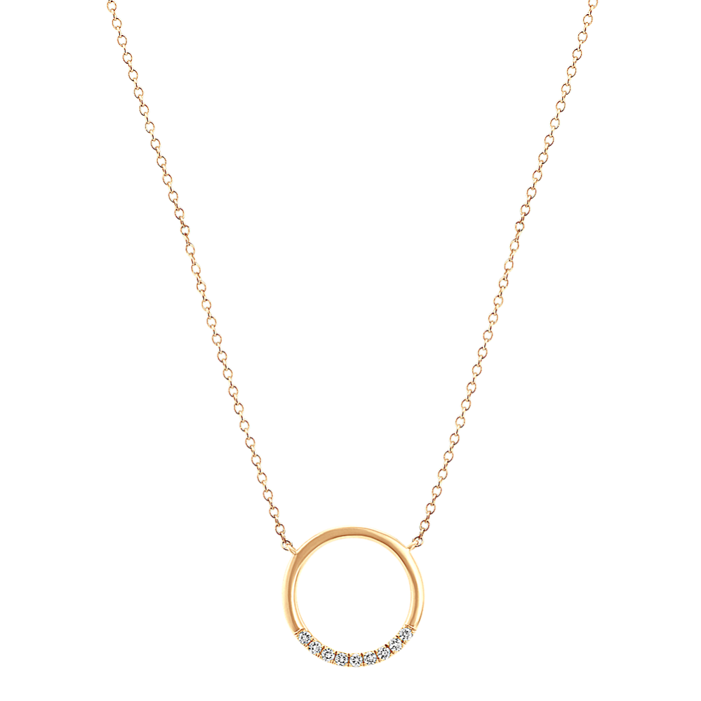 Sonora Diamond Circle Necklace in 14K Yellow Gold (18'')