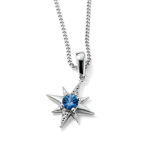 Starlight Ice Blue Sapphire Pendant