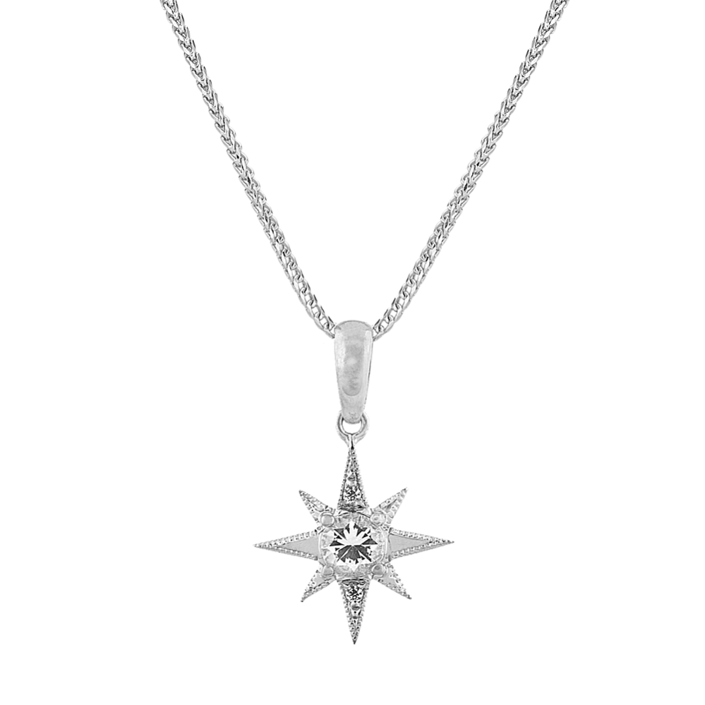 Starlight White Sapphire Pendant (22 in)