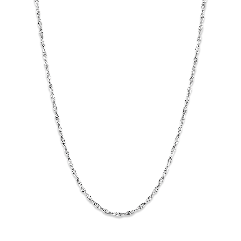 Sterling Silver Adjustable Singapore Chain (20 in)
