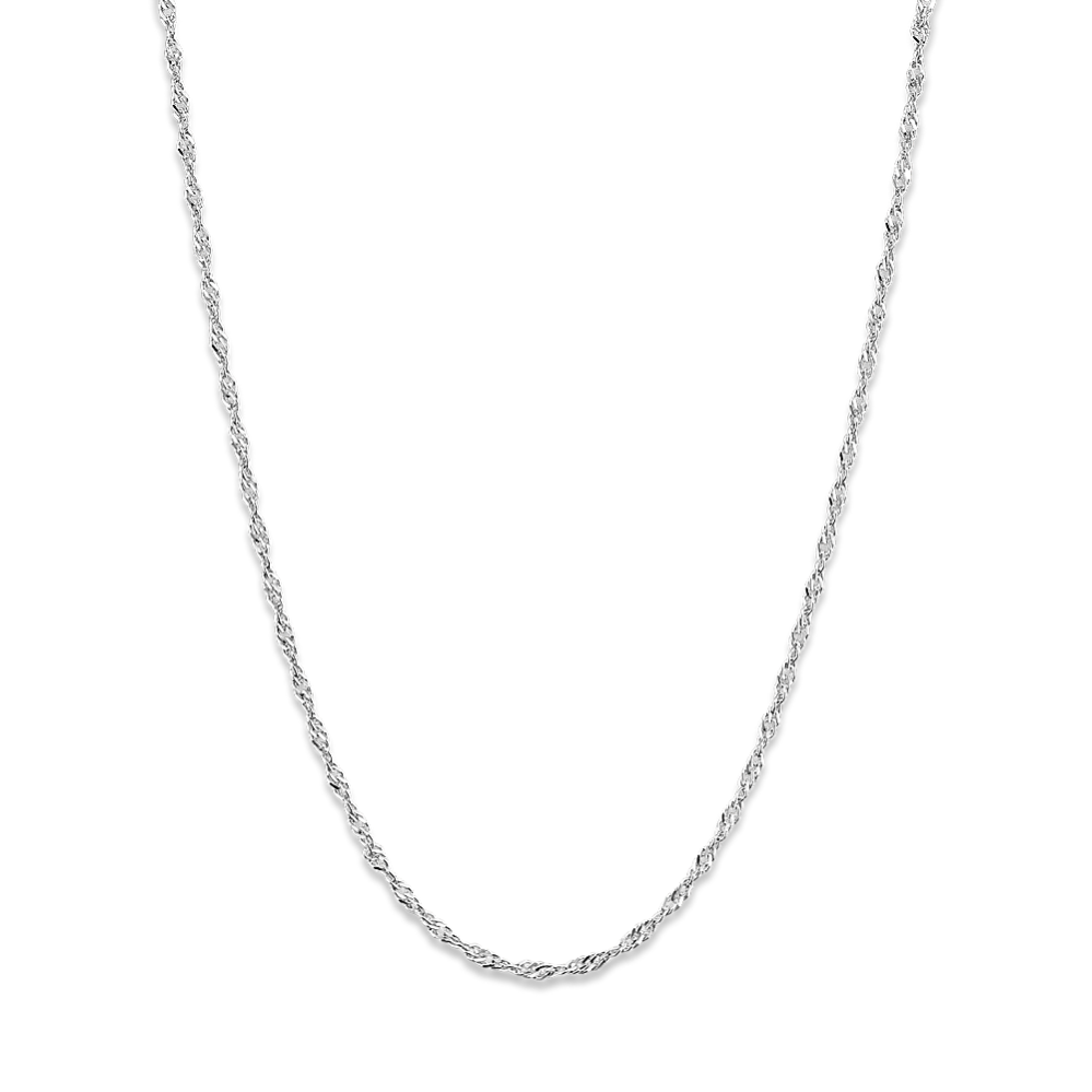 Sterling Silver Adjustable Singapore Chain (20 in)