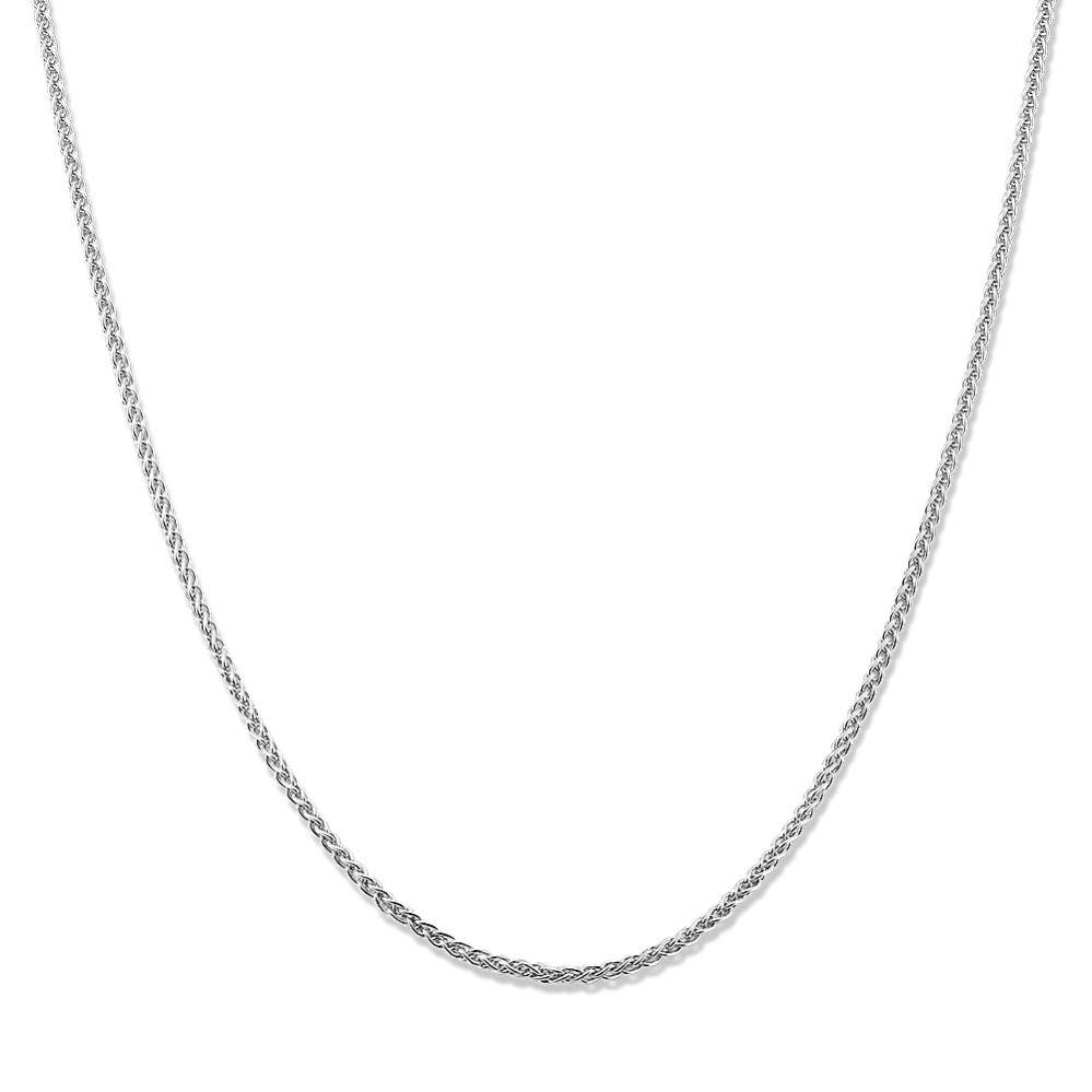 Sterling Silver Adjustable Wheat Chain (24 in)