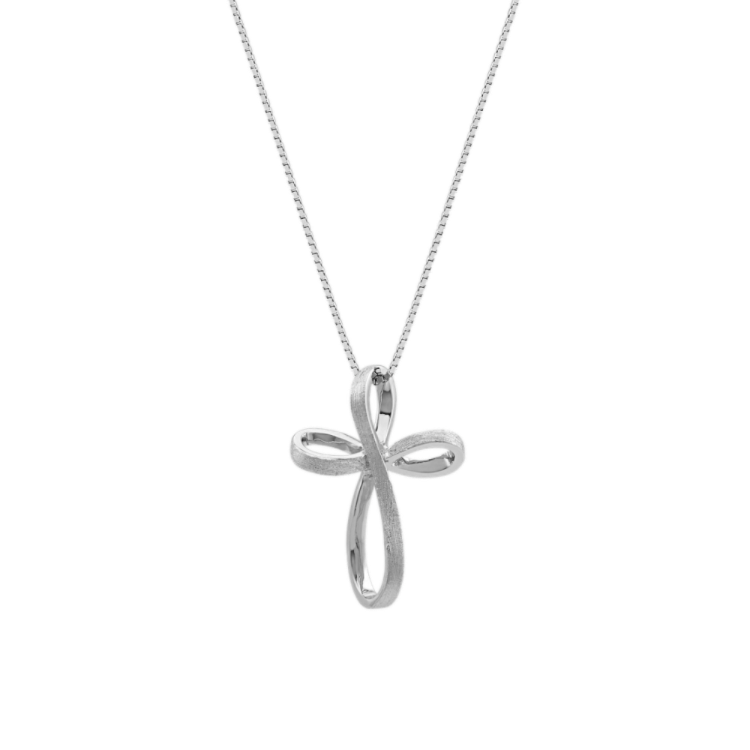 Sterling Silver Cross Pendant (18 in)