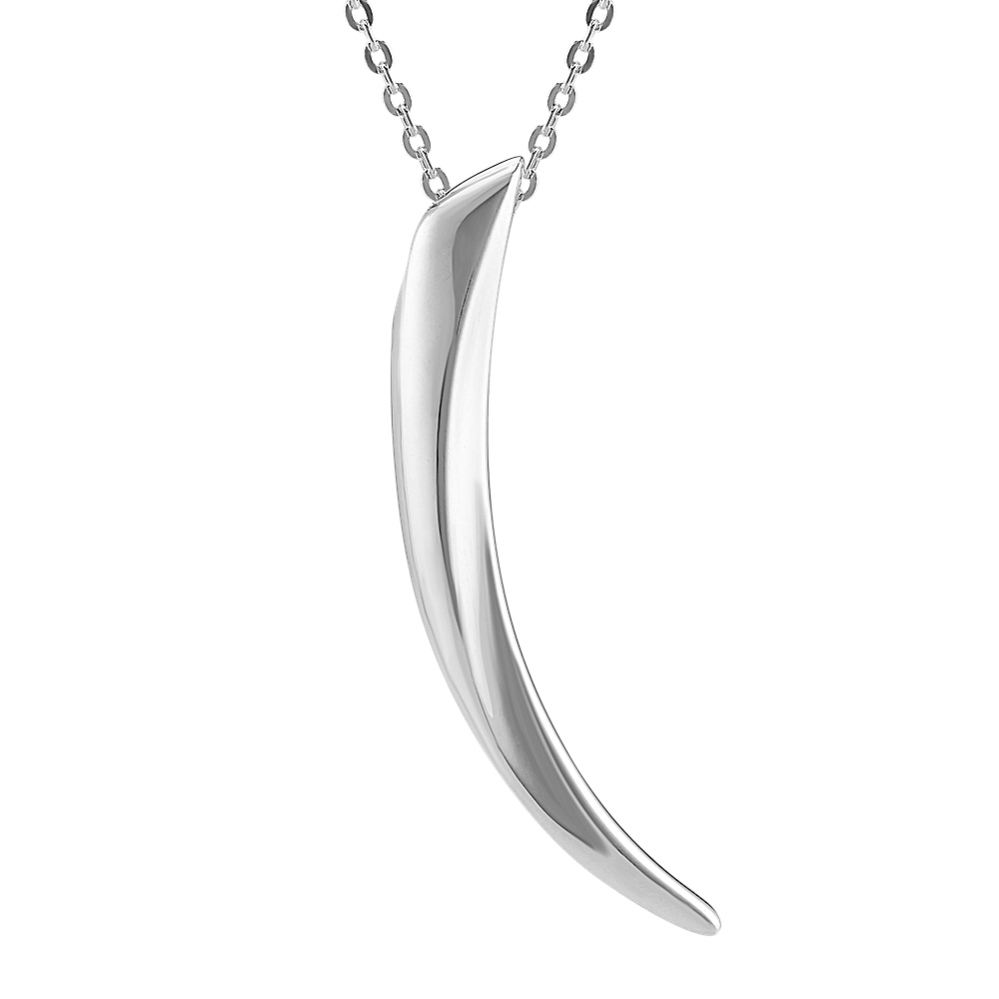 Sterling Silver Curve Pendant (18 in)