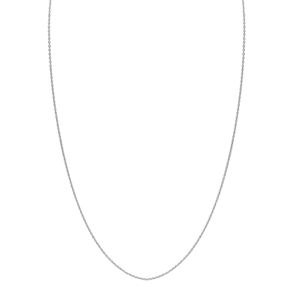 Sterling Silver Diamond Cut Cable Chain (22 in)
