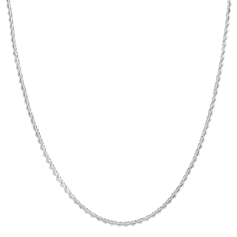 Sterling Silver Heart Necklace (24'')