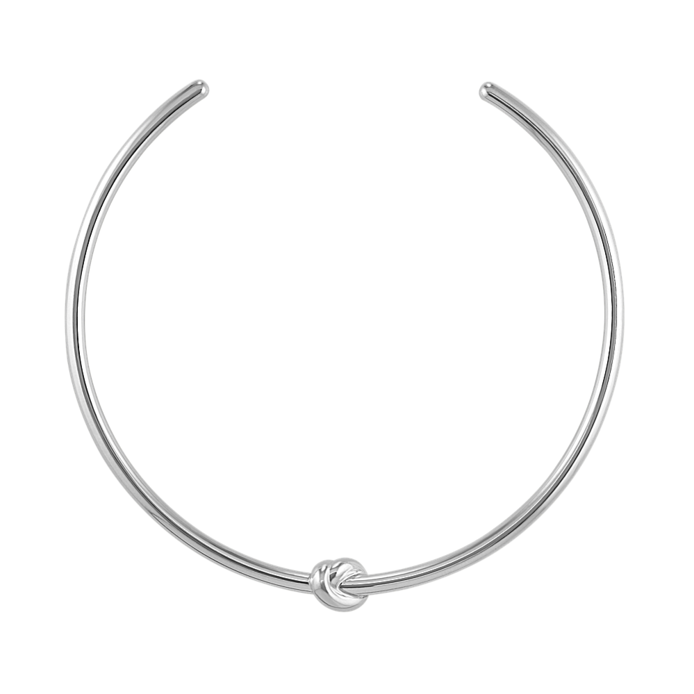 Sterling Silver Knot Necklace (14'')