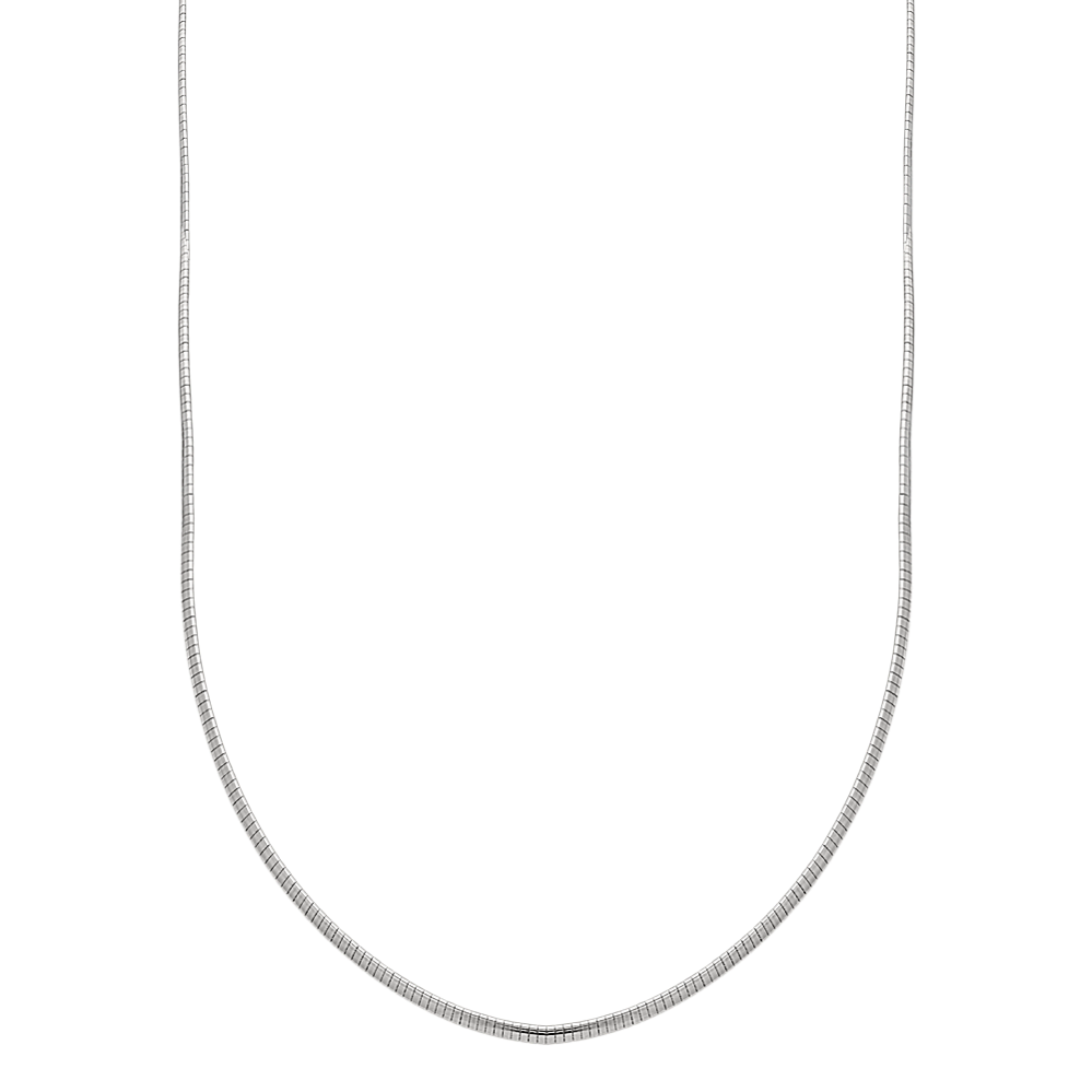 Sterling Silver Omega Necklace (18 in)