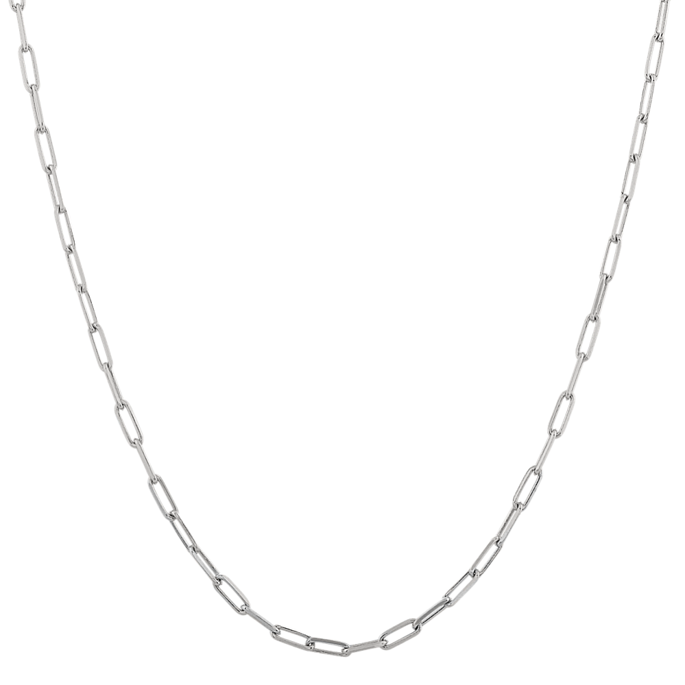Sterling Silver Paper Clip Chain (24 in)