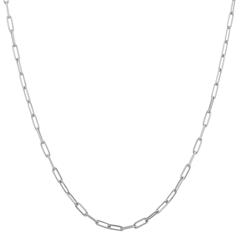 Sterling Silver Paper Clip Chain (24'')
