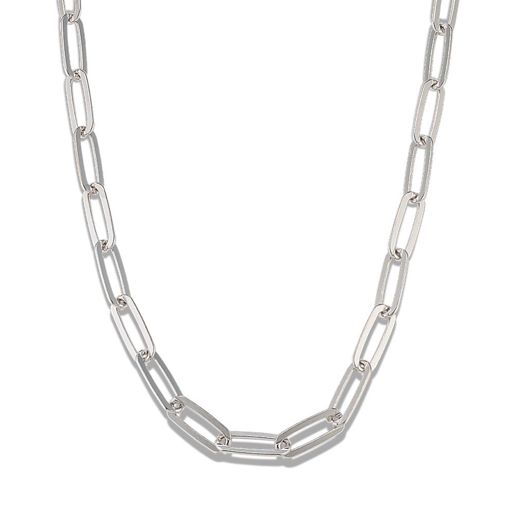 20 in Sterling Silver T-Bar Paperclip Chain
