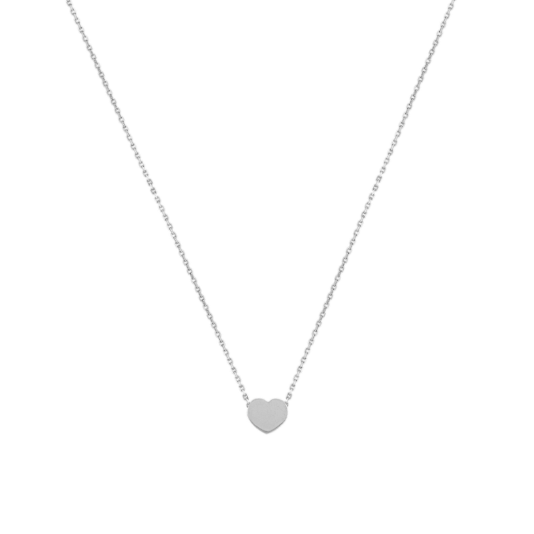 Sweetheart Necklace in 14K White Gold (18 in)