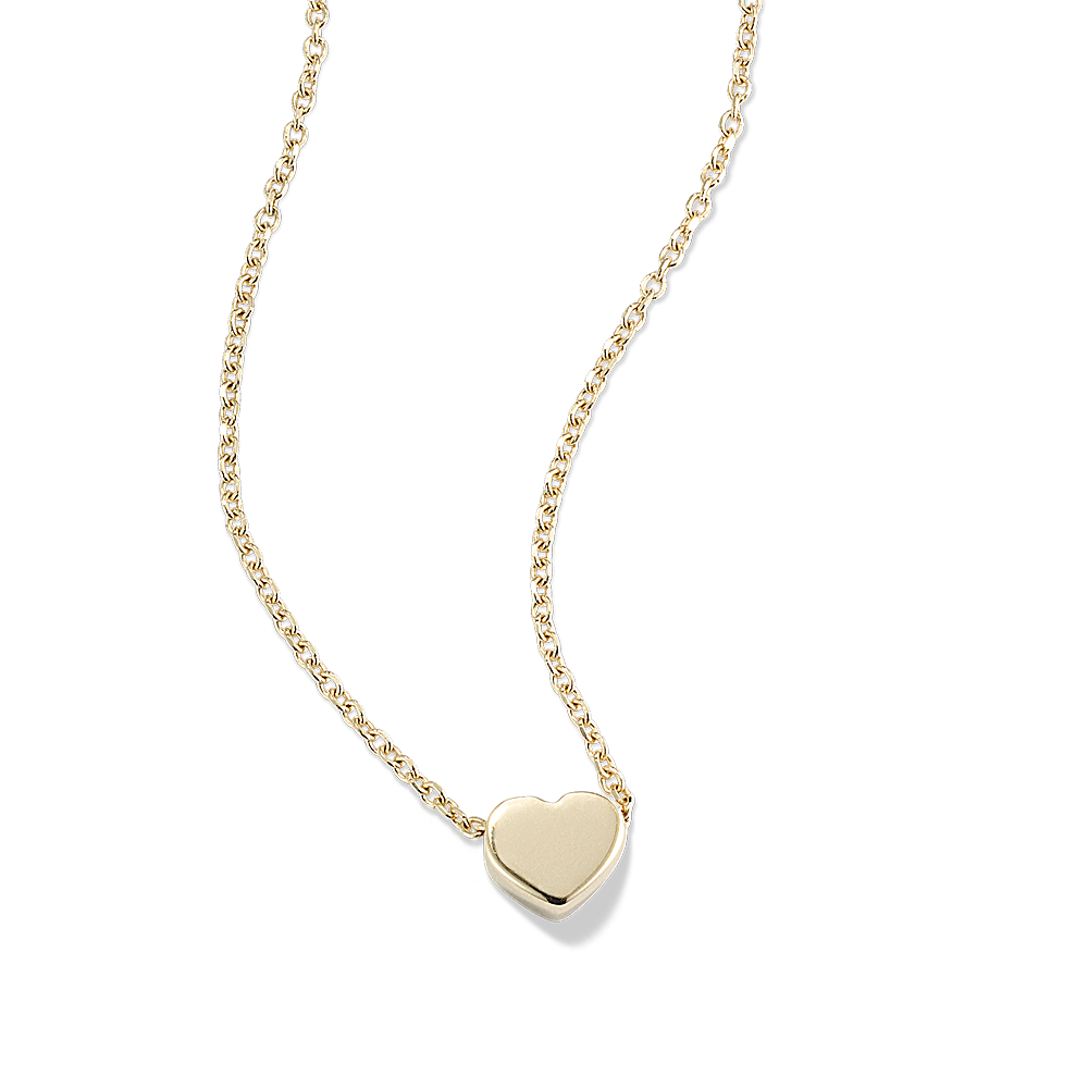 Sweetheart Love Necklace - Custom Heart Gold Necklace