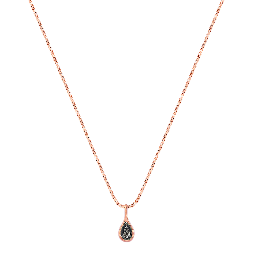 Teardrop Pepper Diamond Pendant in 14k Rose Gold (18 in)